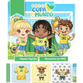 Kit digital Copa do Mundo Brasil 2026 Futebol Arquivo em Png 