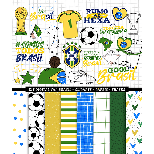 Kit digital Copa do Mundo Brasil 2026 Futebol Arquivo em Png  2