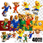 Kit Digital Mascotes Copa do Mundo 2026 PNG Sem Fundo – Arquivos para Sublimação e Personalizados 1