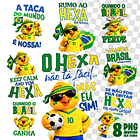 Kit Digital Copa do Mundo 2026 Brasil PNG para Sublimação em Canecas (Tema Hexa) 3