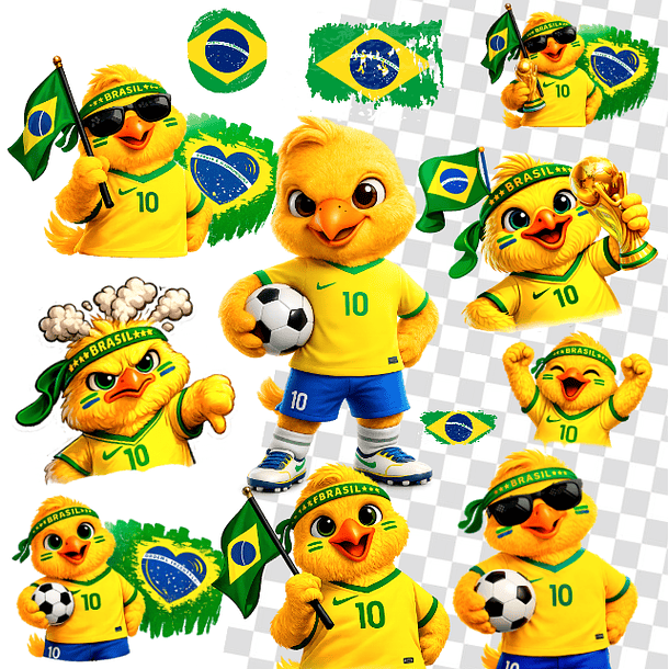 Kit Digital Copa do Mundo 2026 Brasil PNG para Sublimação em Canecas (Tema Hexa) 4