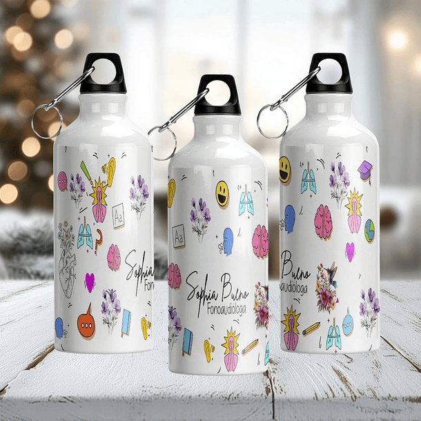 Arte para Caneca e Squeeze Fonoaudióloga em Png  2