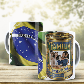 Arte para Caneca Familia conservadora em Png