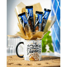 Arte Caneca Minha Joia Rara Meu Diamante - PNG Para Sublimação