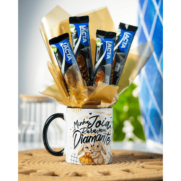 Arte Caneca Minha Joia Rara Meu Diamante - PNG Para Sublimação 