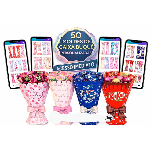 Kit Digital 50 Moldes Buques Personalizados Prontos para Imprimir 1