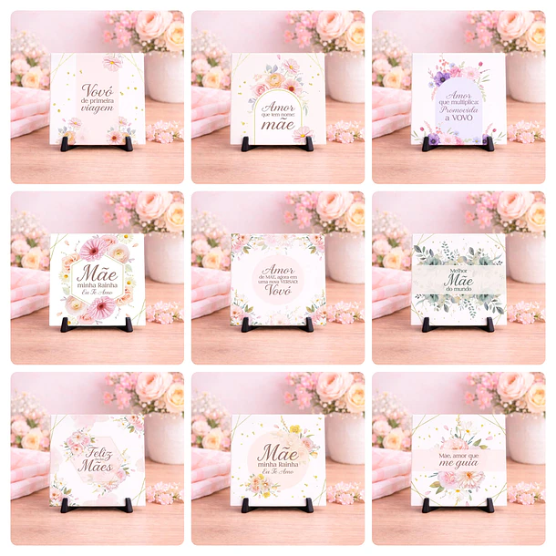 Kit 40 Artes para Caneca e Azulejo Dia das Mães Arquivo Editável Para Sublimação 4