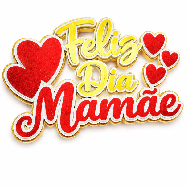 Arte Topo de Bolo Feliz dia Mamãe 