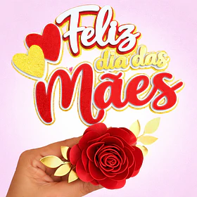 Arte Topo de Bolo Feliz dia das Mães
