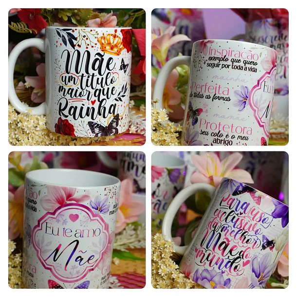 69 Artes para Caneca, Azulejo e Garrafa Dia das Mães Arquivo Para Sblimação 4