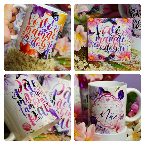 69 Artes para Caneca, Azulejo e Garrafa Dia das Mães Arquivo Para Sblimação 5