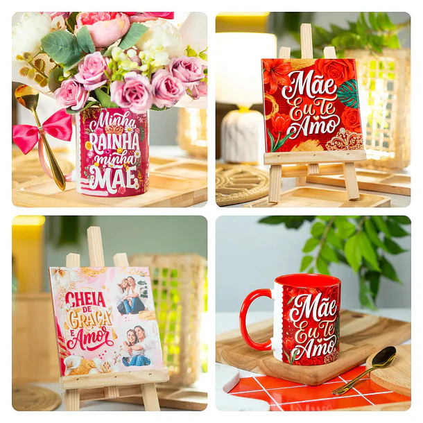 22 Artes para Caneca e Azulejo Dia das Mães Essência Arquivo Para Sublimação 3