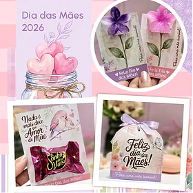 Arquivos de Corte Printables Mimos Dia das Mães em Pdf