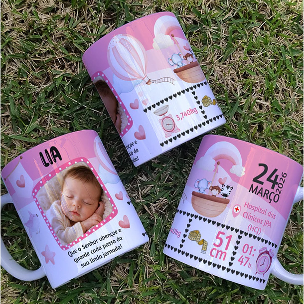 8 Artes para Caneca Nascimento Filhos Arquivo Editável 1