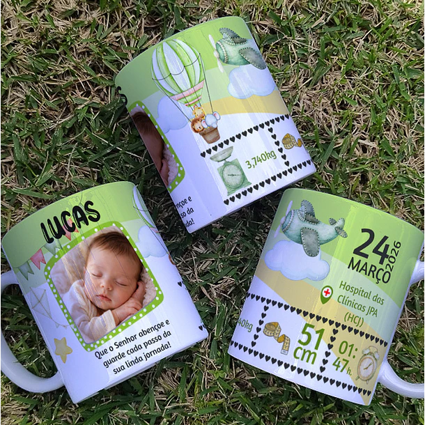 8 Artes para Caneca Nascimento Filhos Arquivo Editável 3