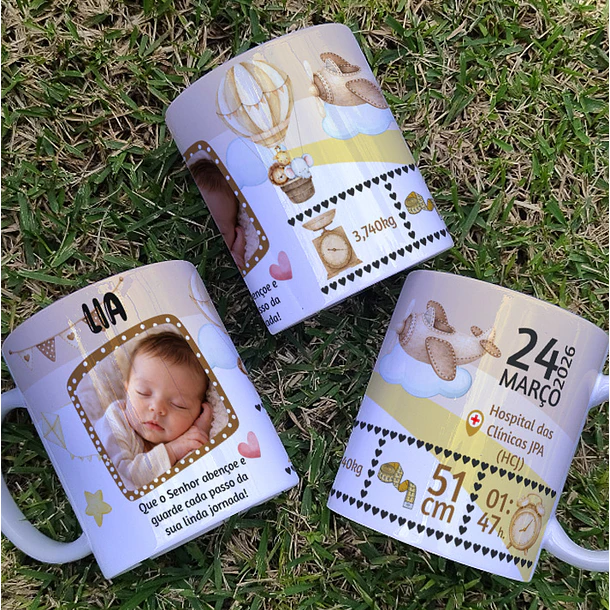 8 Artes para Caneca Nascimento Filhos Arquivo Editável 4