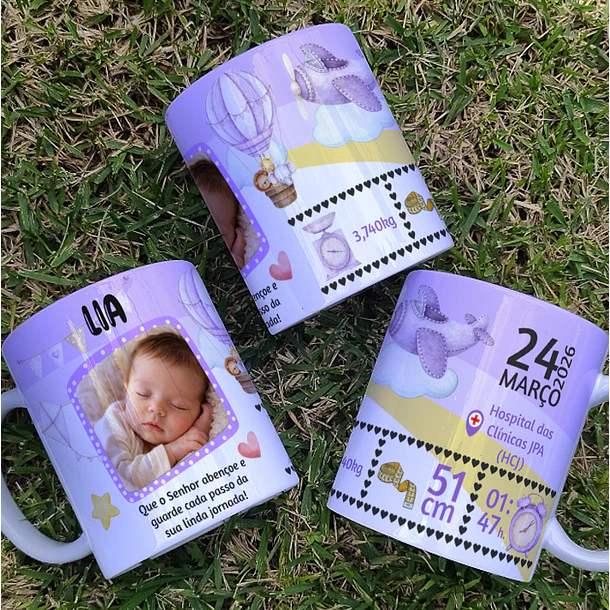 8 Artes para Caneca Nascimento Filhos Arquivo Editável 5