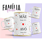 12 Artes para Caneca Floral Família Arquivo Editável  1