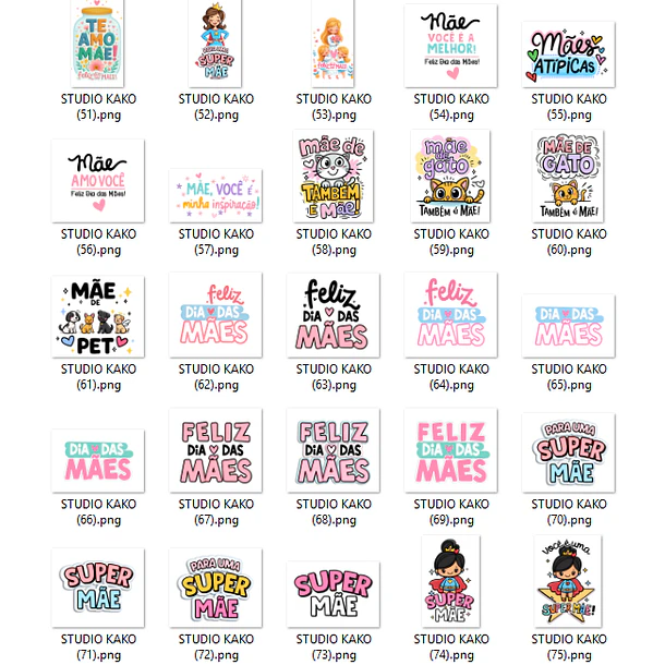 Pacote com + de 200 Frases para Dia Das Mães em Png  7