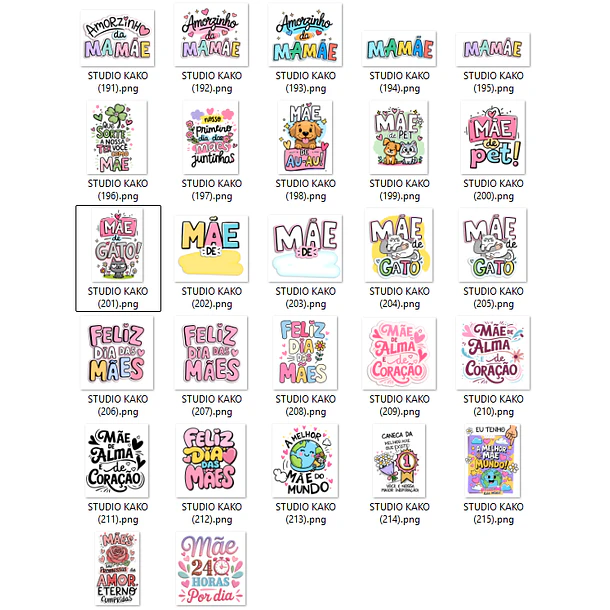 Pacote com + de 200 Frases para Dia Das Mães em Png  11