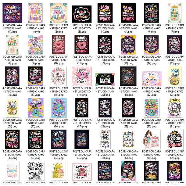 Pacote com + de 200 Frases para Dia Das Mães em Png  14