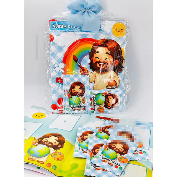 Arquivo Álbum de Figurinhas Jesus O maior Pintor do Mundo Cristão Infantil Arquivo em Pdf 2