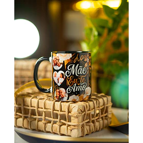 Arte Caneca Dia das Mães  PNG para Sublimação Frase Mãe e Te amo