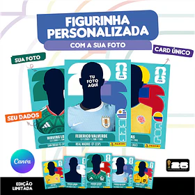 Figurinha da Copa do Mundo 2026 Personalizada Uruguai - Editável no Canva