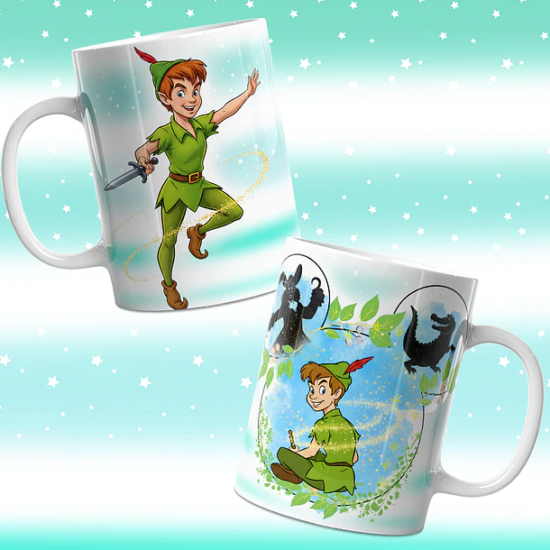 6 Artes para Caneca Peter Pan e Sininho Arquivo em Jpg  4
