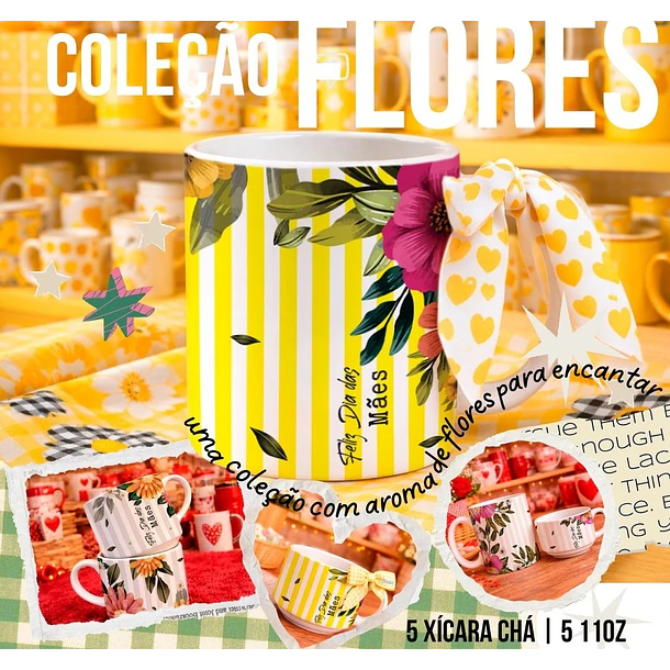 5 Artes para Caneca e Xícara Flores Do Meu Jardim Arquivo Editável 1