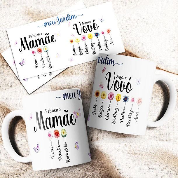 4 Artes para Caneca Jardim Vovó Arquivo Editável  2