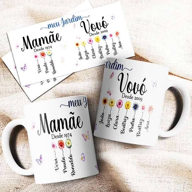 4 Artes para Caneca Jardim Vovó Arquivo Editável  4