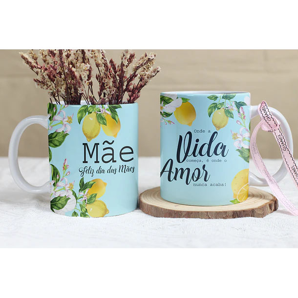 4 Artes para Caneca Dia das Mães Floral Arquivo Editável 2