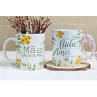 4 Artes para Caneca Dia das Mães Floral Arquivo Editável 4