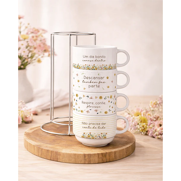 Artes para Torre de Xícaras Frases Motivacional Arquivo Editável  3