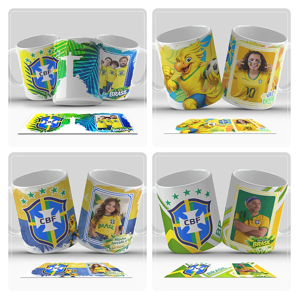 20 Artes para Caneca e Copo Chopp Brasil Copa do Mundo 2026 Arquivo em Jpg  2