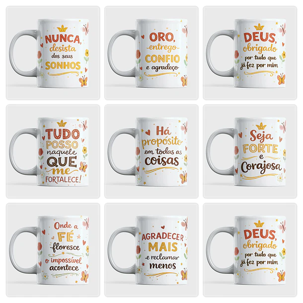 16 Artes para Caneca e Camisa Frases Religiosas Arquivo em Jpg 1