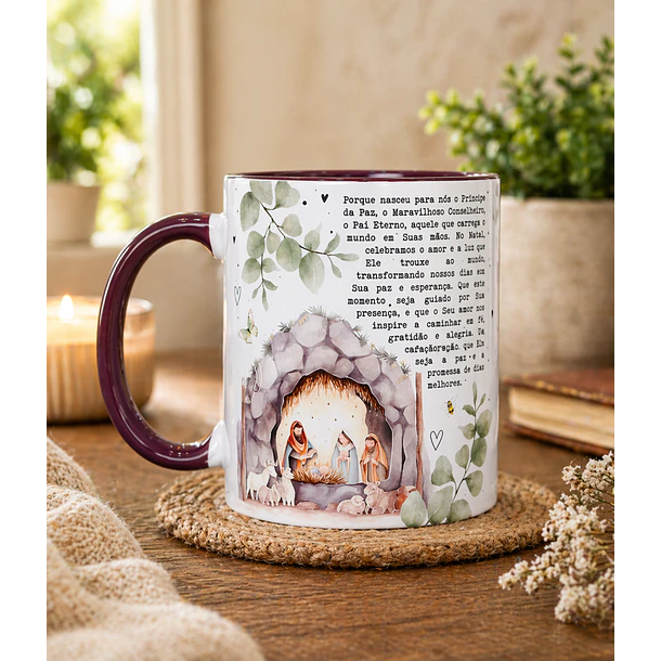 Artes para Caneca Nasceu para nós um menino. O príncipe da Paz! em Png 1