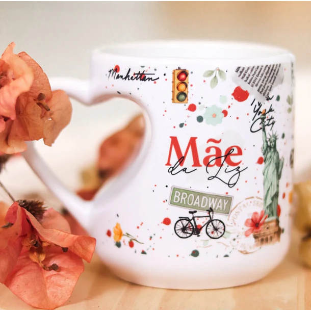 Artes para Caneca Mãe que ama Viajar em Png  1