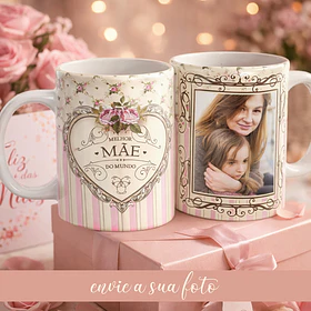 Artes para Caneca Dia das Mães com e sem foto em Png 