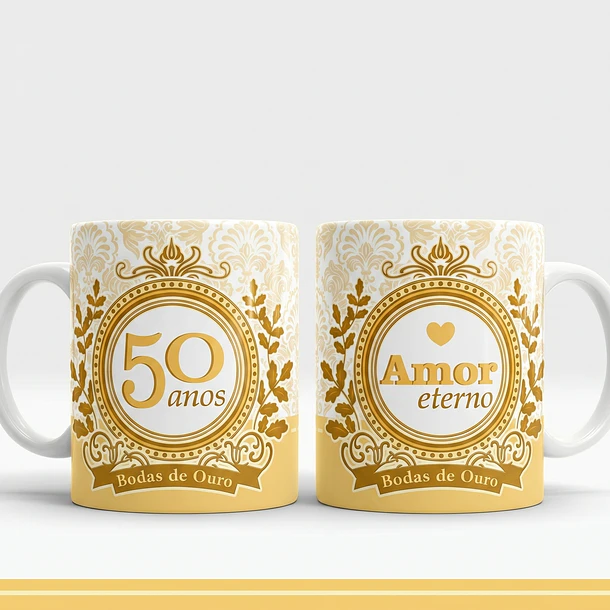Artes para Bodas de Ouro 50 anos de Casados em Png 