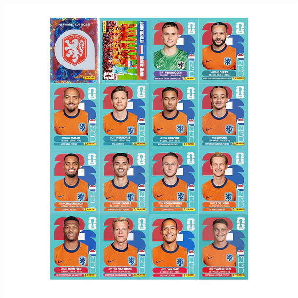 Figurinhas Holanda Copa do Mundo 2026 para Imprimir – Seleção Completa (PDF)  1