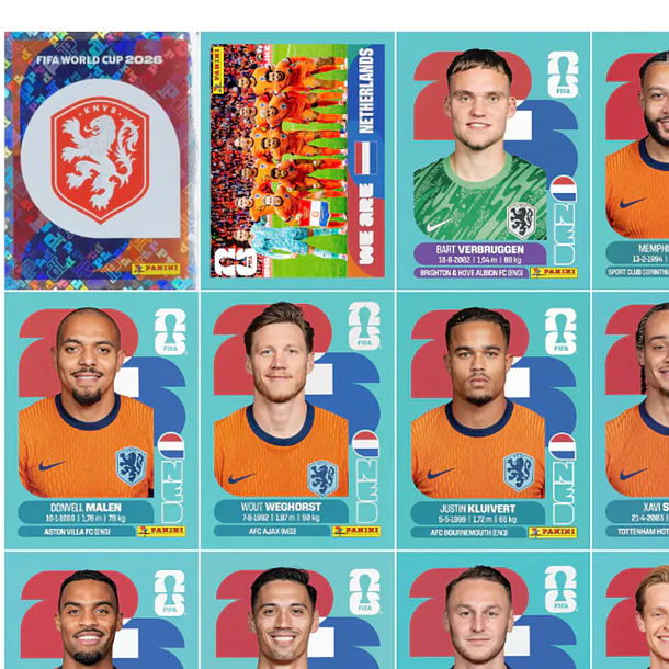 Figurinhas Holanda Copa do Mundo 2026 para Imprimir – Seleção Completa (PDF)  2