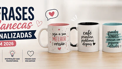 100 Frases para Canecas Personalizadas em 2026