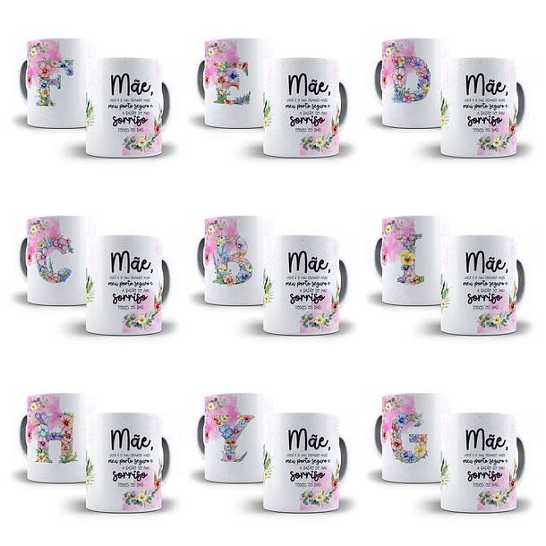 52 Artes para Azulejo e Caneca Alfabeto Dia das Mães Arquivo em Png  3