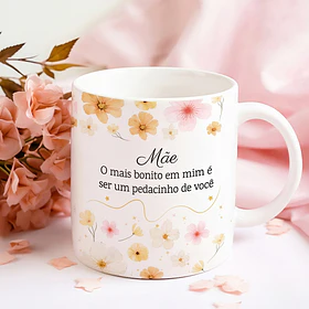 Artes para Caneca Mãe, o mais bonito em mim é ser um pedacinho de você em Png