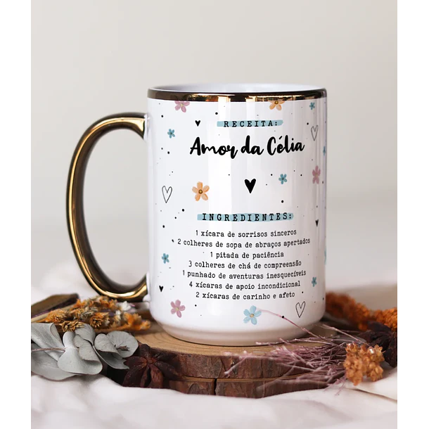 Artes para Caneca Receita do Amor em Png 1