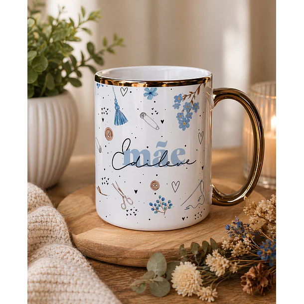 Artes para Caneca Costureira Suas Mãos teceram o amor - Mãe Azul Bebe em Png  2