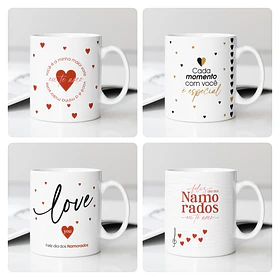 16 Artes para Canecas Dia dos Namorados Arquivo Editável 