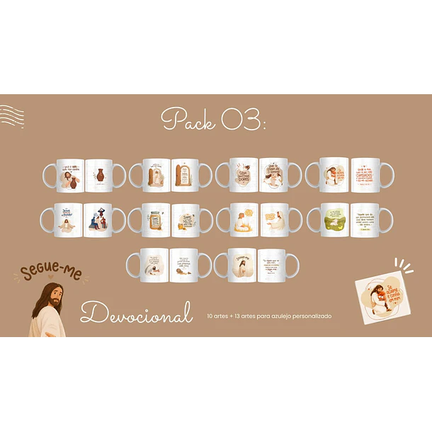 23 Artes para Caneca e Azulejo Devocional Ilustrado Arquivo Editável  10